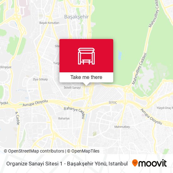 Organize Sanayi Sitesi 1 - Başakşehir Yönü map