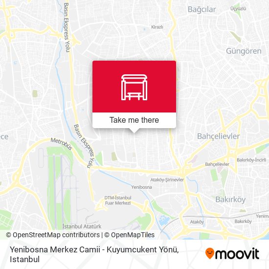 Yenibosna Merkez Camii - Kuyumcukent Yönü map