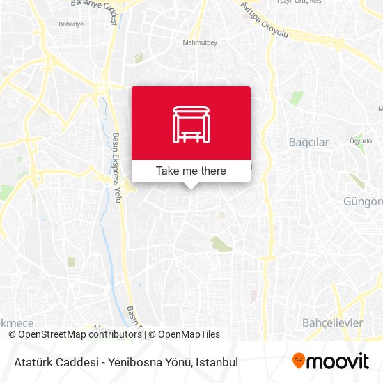 Atatürk Caddesi - Yenibosna Yönü map