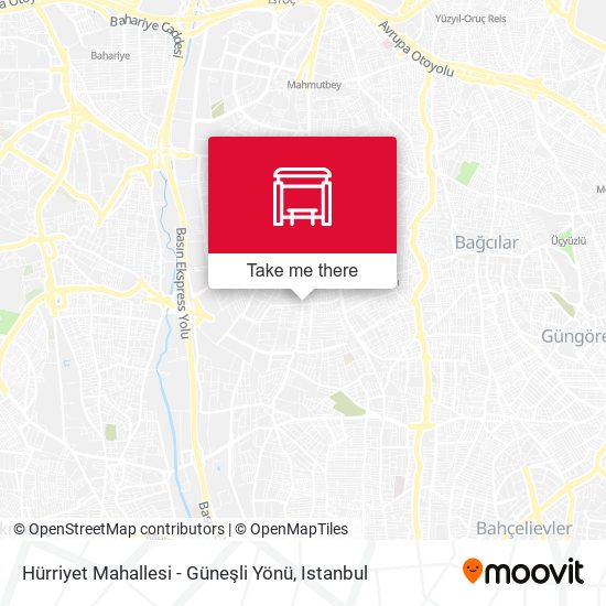Hürriyet Mahallesi - Güneşli Yönü map