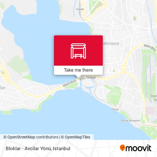 Bloklar - Avcilar Yönü map