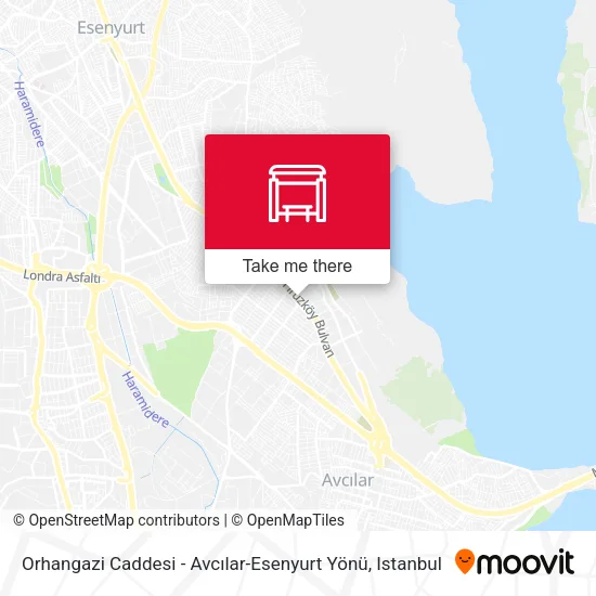 Orhangazi Caddesi - Avcılar-Esenyurt Yönü map