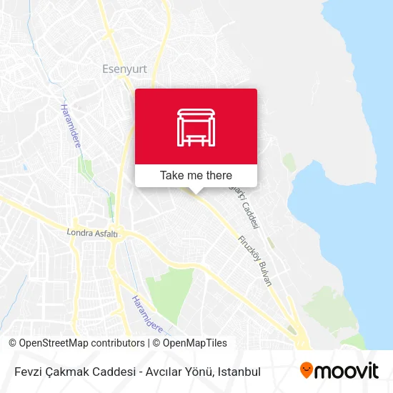 Fevzi Çakmak Caddesi - Avcılar Yönü map