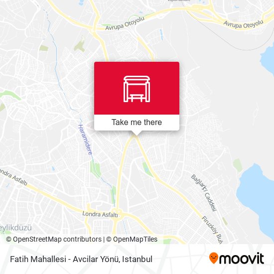 Fatih Mahallesi - Avcilar Yönü map