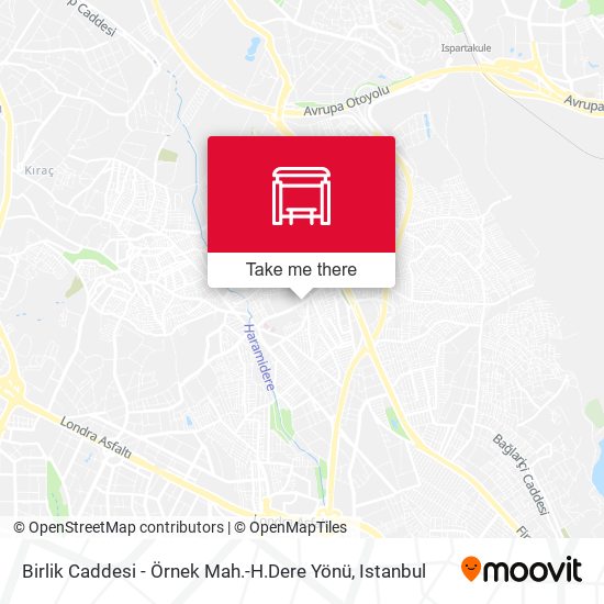 Birlik Caddesi - Örnek Mah.-H.Dere Yönü map