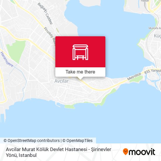 Avcilar Murat Kölük Devlet Hastanesi - Şirinevler Yönü map