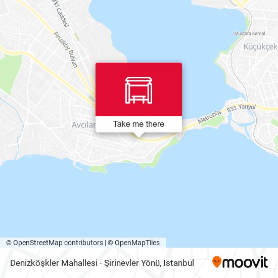 Denizköşkler Mahallesi - Şirinevler Yönü map