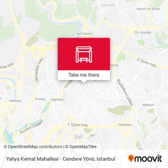 Yahya Kemal Mahallesi - Cendere Yönü map