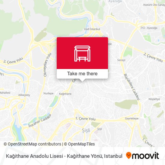 Kağithane Anadolu Lisesi - Kağithane Yönü map