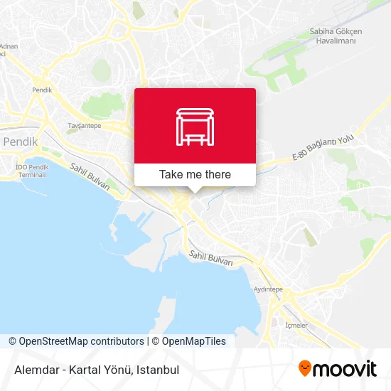 Alemdar - Kartal Yönü map