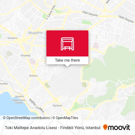 Toki Maltepe Anadolu Lisesi - Findikli Yönü map