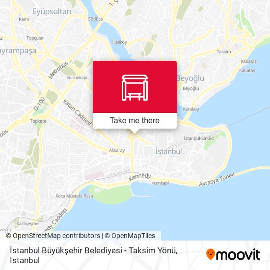 İstanbul Büyükşehir Belediyesi - Taksim Yönü map