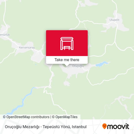 Oruçoğlu Mezarlığı - Tepeüstü Yönü map