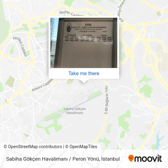 Sabiha Gökçen Havalimanı / Peron Yönü map