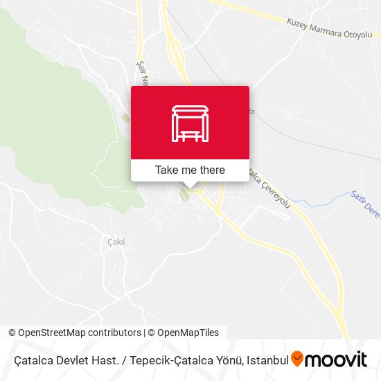 Çatalca Devlet Hast. / Tepecik-Çatalca Yönü map