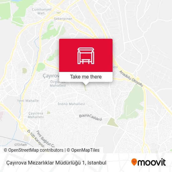 Çayırova Mezarlıklar Müdürlüğü 1 map