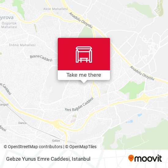 Gebze Yunus Emre Caddesi map