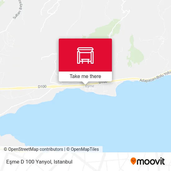 Eşme D 100 Yanyol map