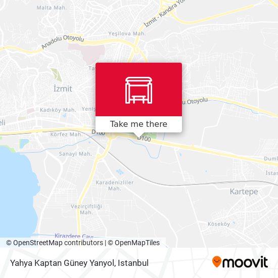 Yahya Kaptan Güney Yanyol map