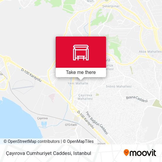 Çayırova Cumhuriyet Caddesi map