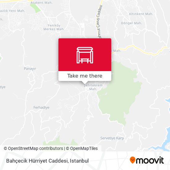 Bahçecik Hürriyet Caddesi map