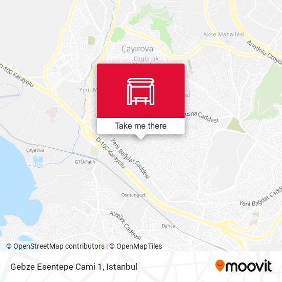 Gebze Esentepe Cami 1 map