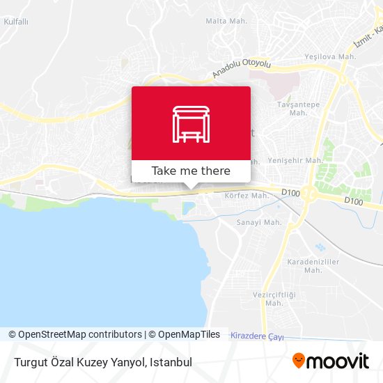 Turgut Özal Kuzey Yanyol map