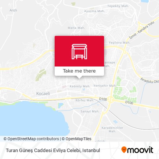 Turan Güneş Caddesi Evliya Celebi map