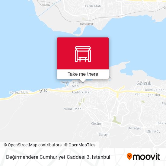Değirmendere Cumhuriyet Caddesi 3 map