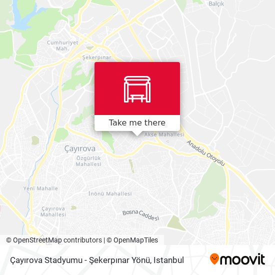 Çayırova Stadyumu - Şekerpınar Yönü map