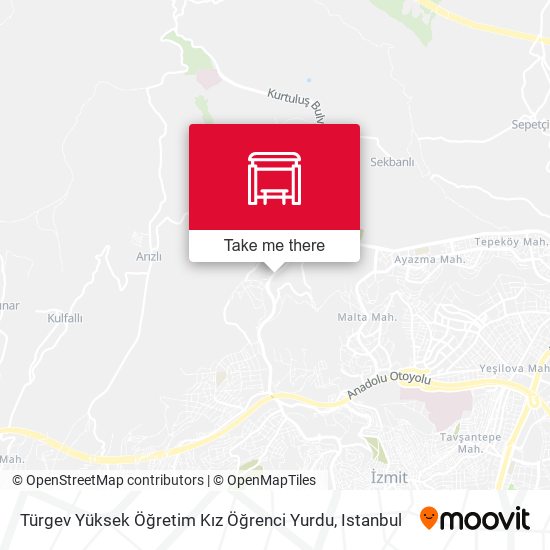 Türgev Yüksek Öğretim Kız Öğrenci Yurdu map