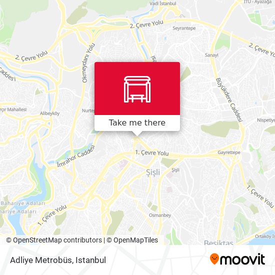 Adliye Metrobüs map