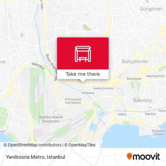 Yenibosna Metro map