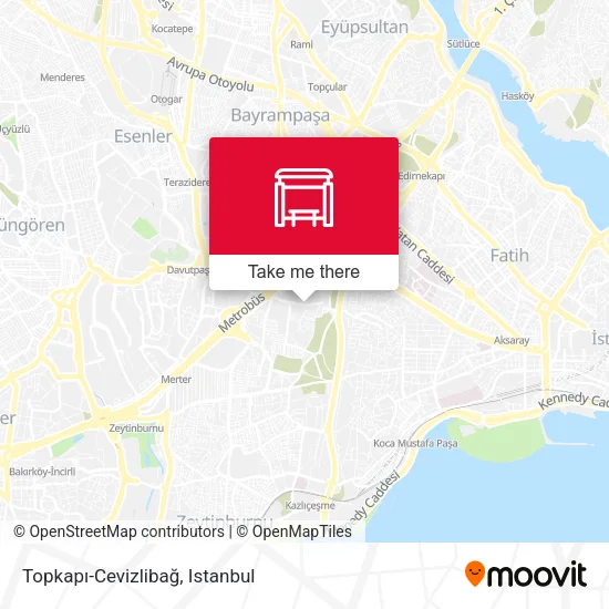 Topkapı-Cevizlibağ map