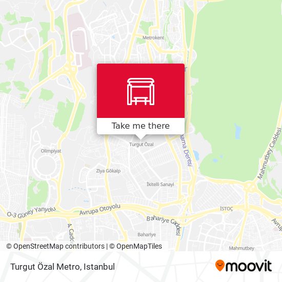 Turgut Özal Metro map