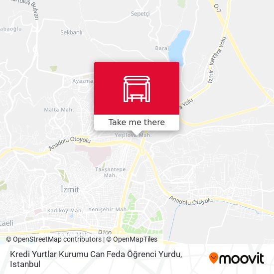 Kredi Yurtlar Kurumu Can Feda Öğrenci Yurdu map