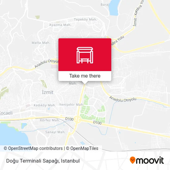 Doğu Terminali Sapağı map