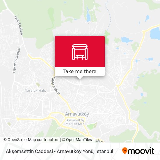 Akşemsettin Caddesi - Arnavutköy Yönü map