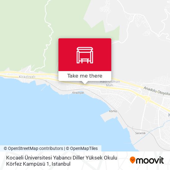 Kocaeli Üniversitesi Yabancı Diller Yüksek Okulu Körfez Kampüsü 1 map