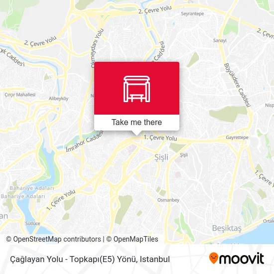 Çağlayan Yolu - Topkapı(E5) Yönü map