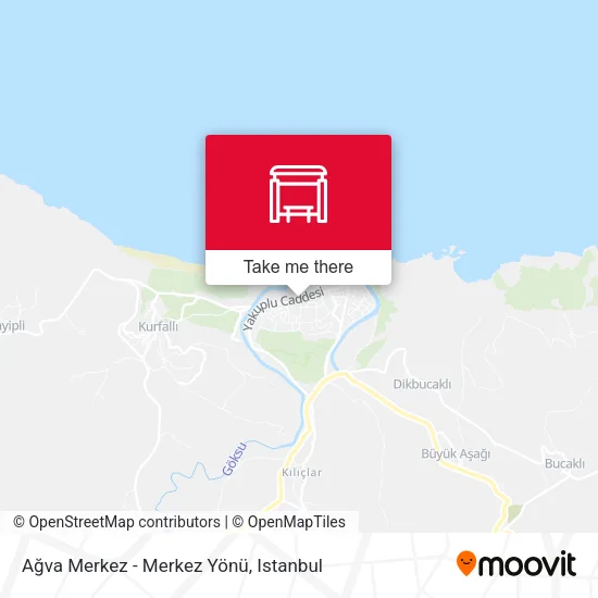 Ağva Merkez - Merkez Yönü map