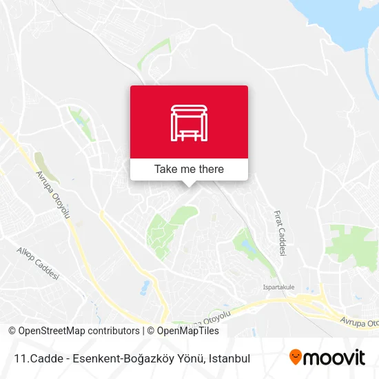 11.Cadde - Esenkent-Boğazköy Yönü map