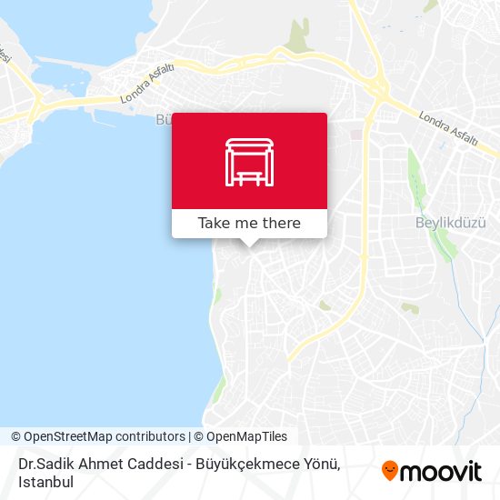 Dr.Sadik Ahmet Caddesi - Büyükçekmece Yönü map