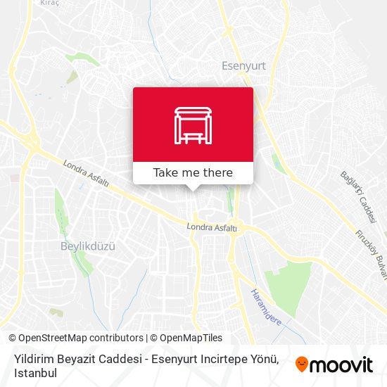 Yildirim Beyazit Caddesi - Esenyurt Incirtepe Yönü map