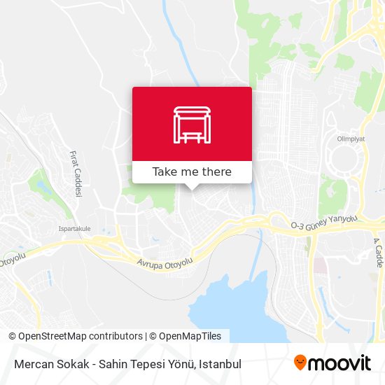 Mercan Sokak - Sahin Tepesi Yönü map