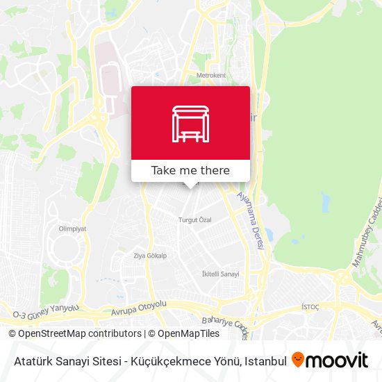 Atatürk Sanayi Sitesi - Küçükçekmece Yönü map