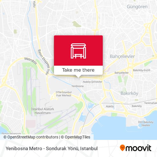 Yenibosna Metro - Sondurak Yönü map