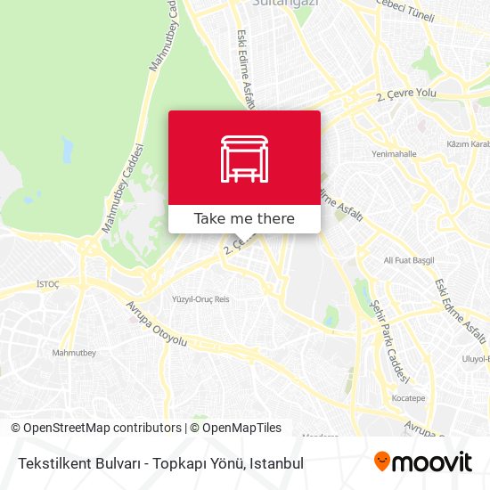 Tekstilkent Bulvarı - Topkapı Yönü map