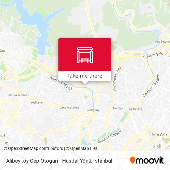 Alibeyköy Cep Otogari - Hasdal Yönü map