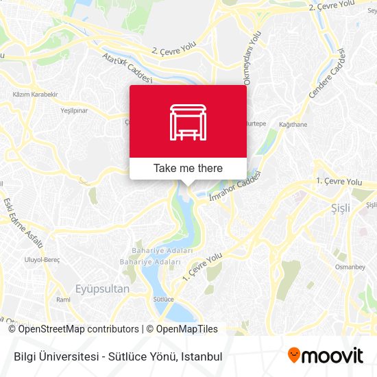 Bilgi Üniversitesi - Sütlüce Yönü map